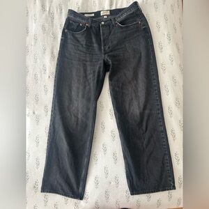 Universal Thread Women’s Mid-Rise 90’s Baggy Black Distressed Denim Jeans